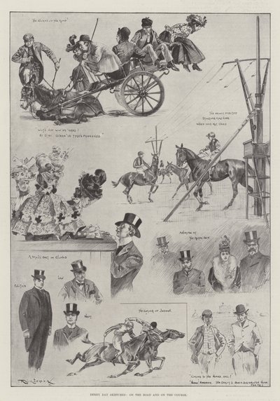 Derby Day Sketches, on the Road and on the Course by Ralph Cleaver